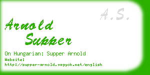 arnold supper business card